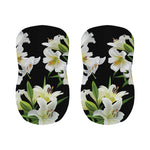 White Lily Print Bar Stool Covers