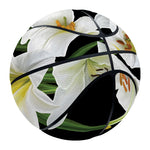 White Lily Print Basketball