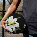White Lily Print Basketball