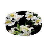 White Lily Print Car Side Mirror Covers