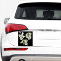 White Lily Print Car Sticker