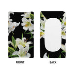 White Lily Print Changing Pad Cover