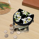 White Lily Print Coin Purse