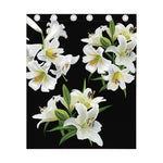 White Lily Print Curtain
