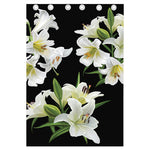 White Lily Print Curtain