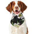White Lily Print Dog Bandana