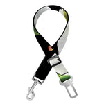 White Lily Print Dog Seat Belt