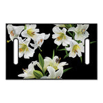 White Lily Print Golf Cart Seat Cover