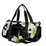 White Lily Print Gym Bag