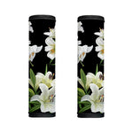 White Lily Print Handle Covers