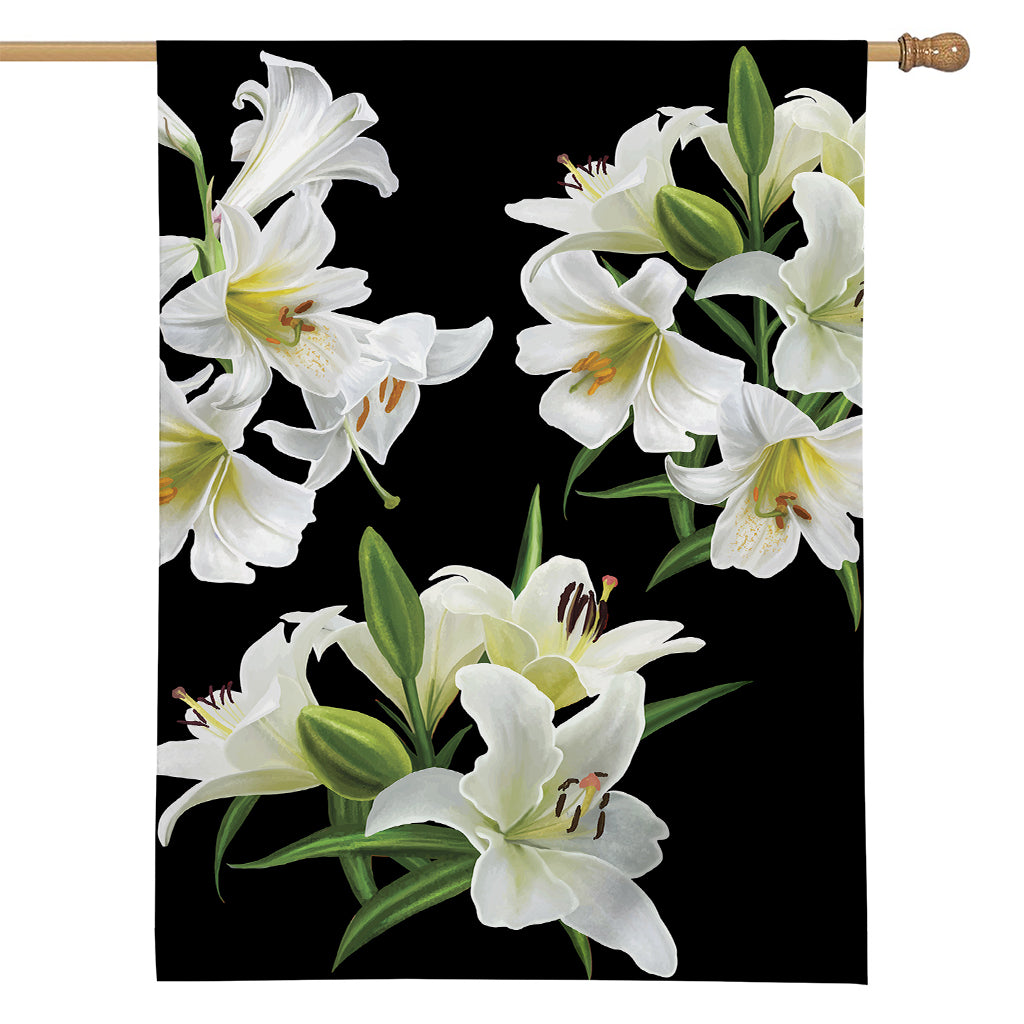 White Lily Print House Flag