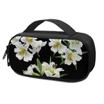 White Lily Print Insulin Cooler Travel Case