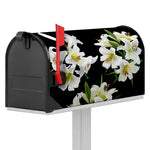 White Lily Print Mailbox Cover