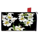 White Lily Print Mailbox Cover