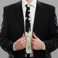White Lily Print Necktie