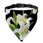 White Lily Print Over The Collar Dog Bandana