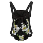 White Lily Print Pet Carrier Backpack