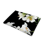 White Lily Print Pet Cooling Mat Cover