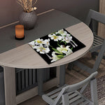 White Lily Print Placemat