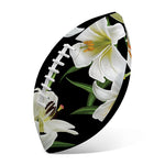 White Lily Print Rugby Ball