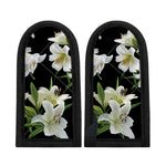 White Lily Print Skillet Handle Cover