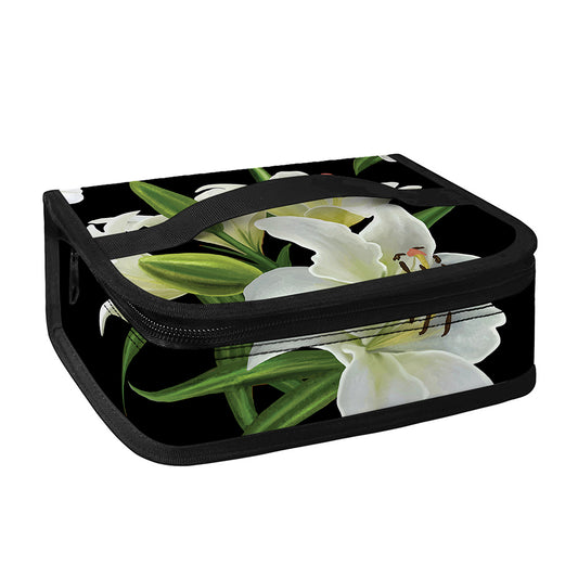 White Lily Print Small Lunch Bag
