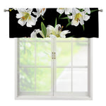 White Lily Print Window Valance