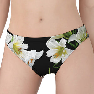 White Lily Print Women's Panties