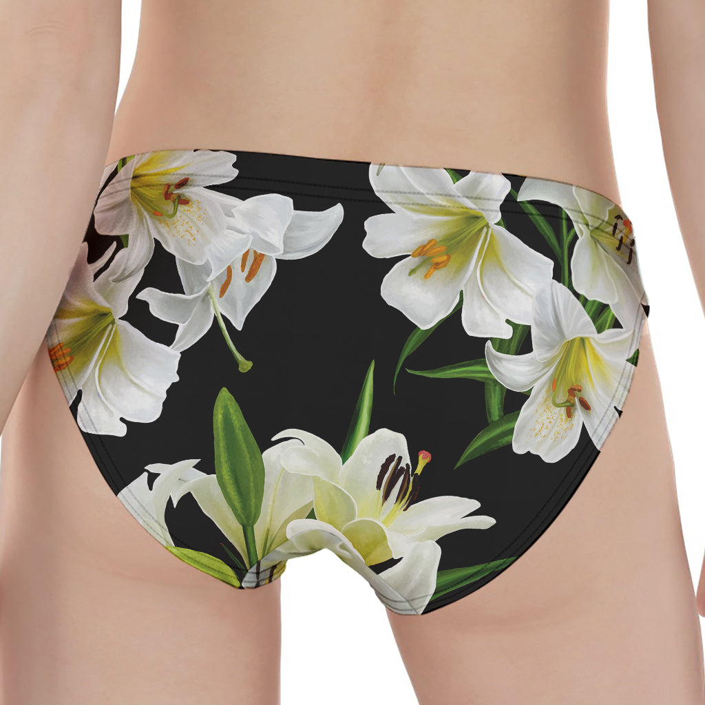 White Lily Print Women's Panties