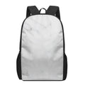 White Marble Print 17 Inch Backpack