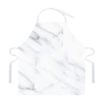White Marble Print Adjustable Apron