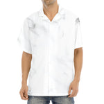 White Marble Print Aloha Shirt