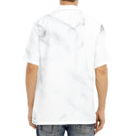 White Marble Print Aloha Shirt