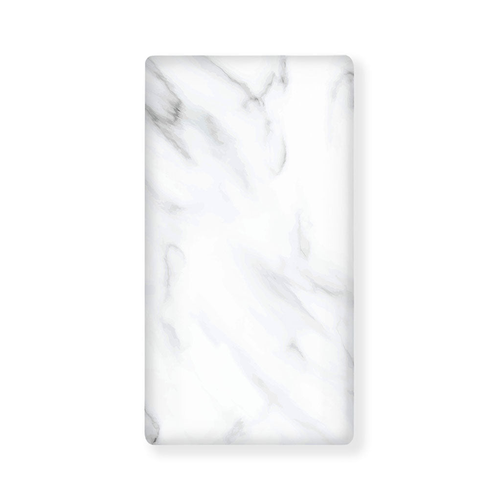 White Marble Print Baby Crib Sheet