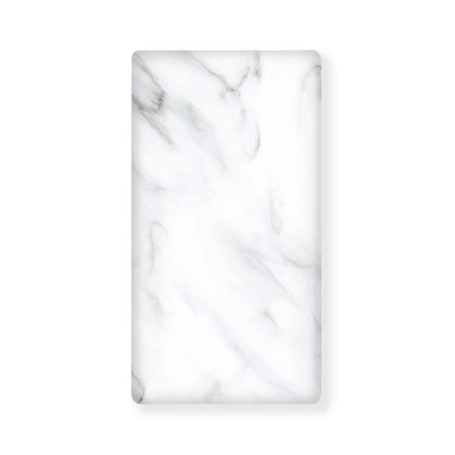 White Marble Print Baby Crib Sheet
