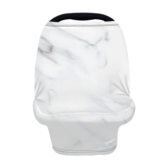 White Marble Print Baby Seat Cover
