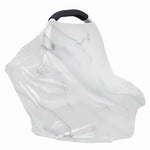 White Marble Print Baby Seat Cover