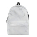 White Marble Print School Backpack