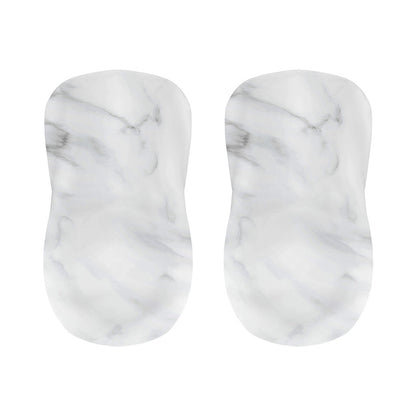 White Marble Print Bar Stool Covers