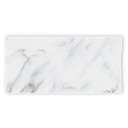 White Marble Print Beach Towel