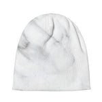 White Marble Print Beanie