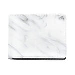 White Marble Print Bifold Wallet
