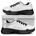 White Marble Print Black Chunky Shoes