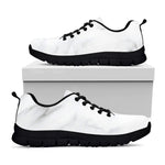 White Marble Print Black Running Shoes
