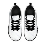 White Marble Print Black Running Shoes