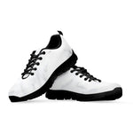 White Marble Print Black Running Shoes