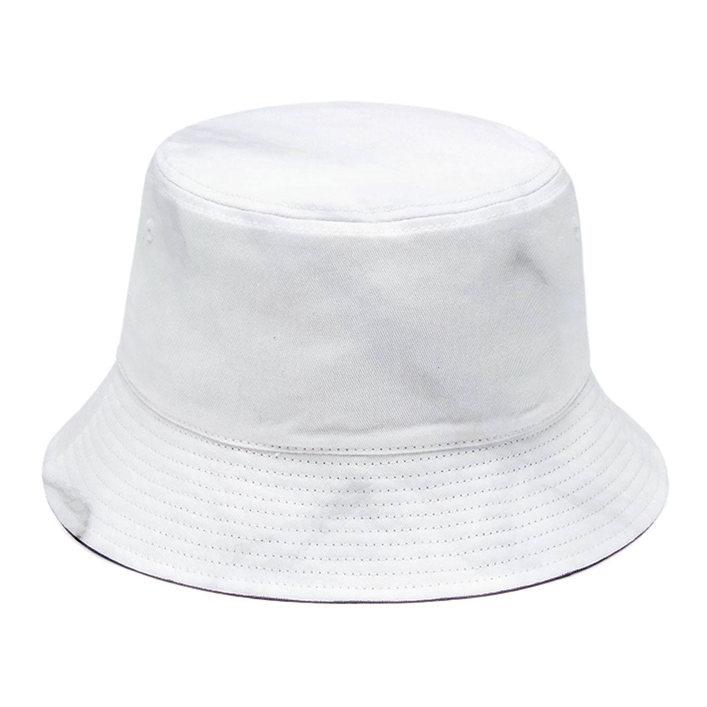 White Marble Print Bucket Hat