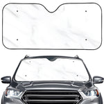 White Marble Print Car Windshield Sun Shade