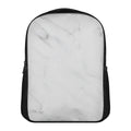 White Marble Print Casual Backpack