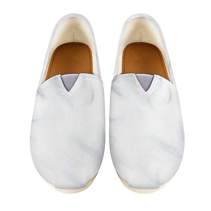 White Marble Print Casual Shoes